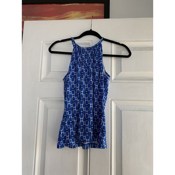 Tommy Hilfiger Women Small Blue Logo Sleeveless Strap Shelf Bra Stretch Tank Top - Picture 4 of 4